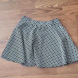 Joe B Black and White Skater Skirt